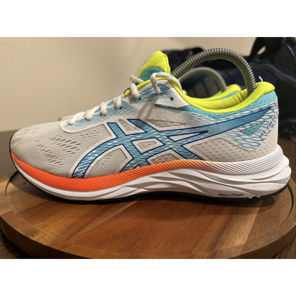 ASICS Gel-Excite 6 Running Shoes Womens 10 White Multi-Color 1012A507 Sneakers